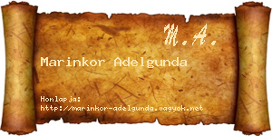 Marinkor Adelgunda névjegykártya
